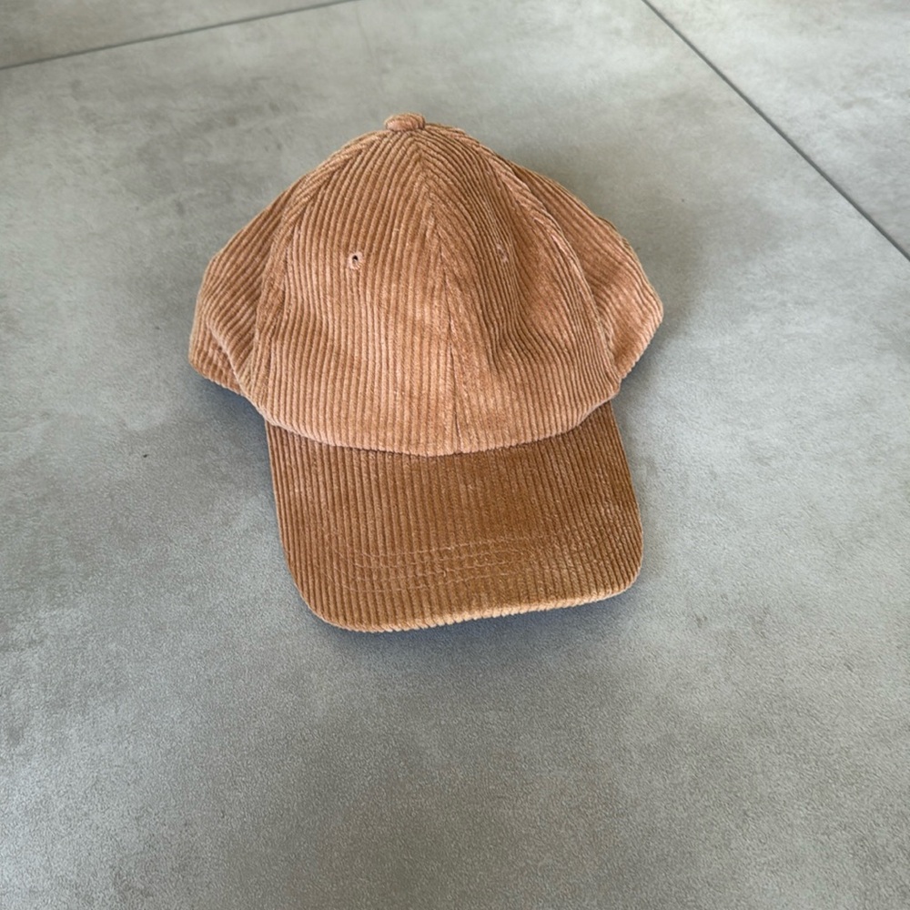 Tan corduroy baseball cap